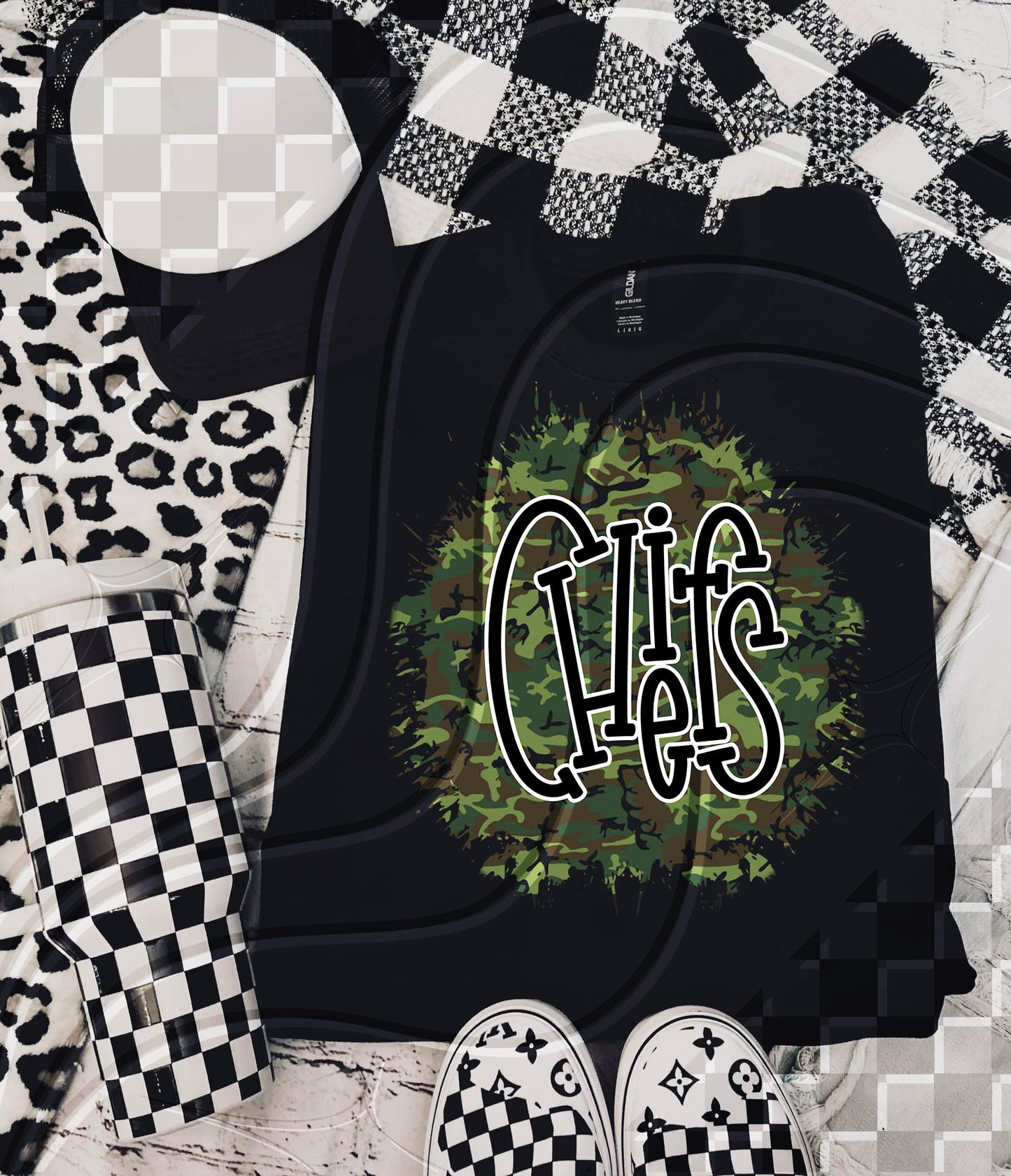 Camo Team Splat Custom Game Day Digital Design – Pick Your Team!