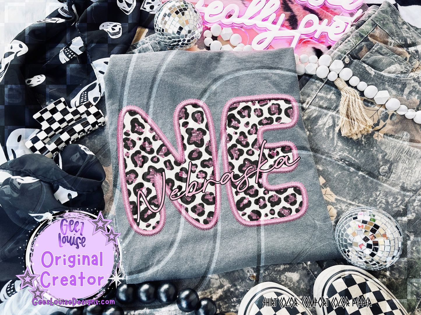 Leopard Appliqué State Bundle – All 50 States PNG