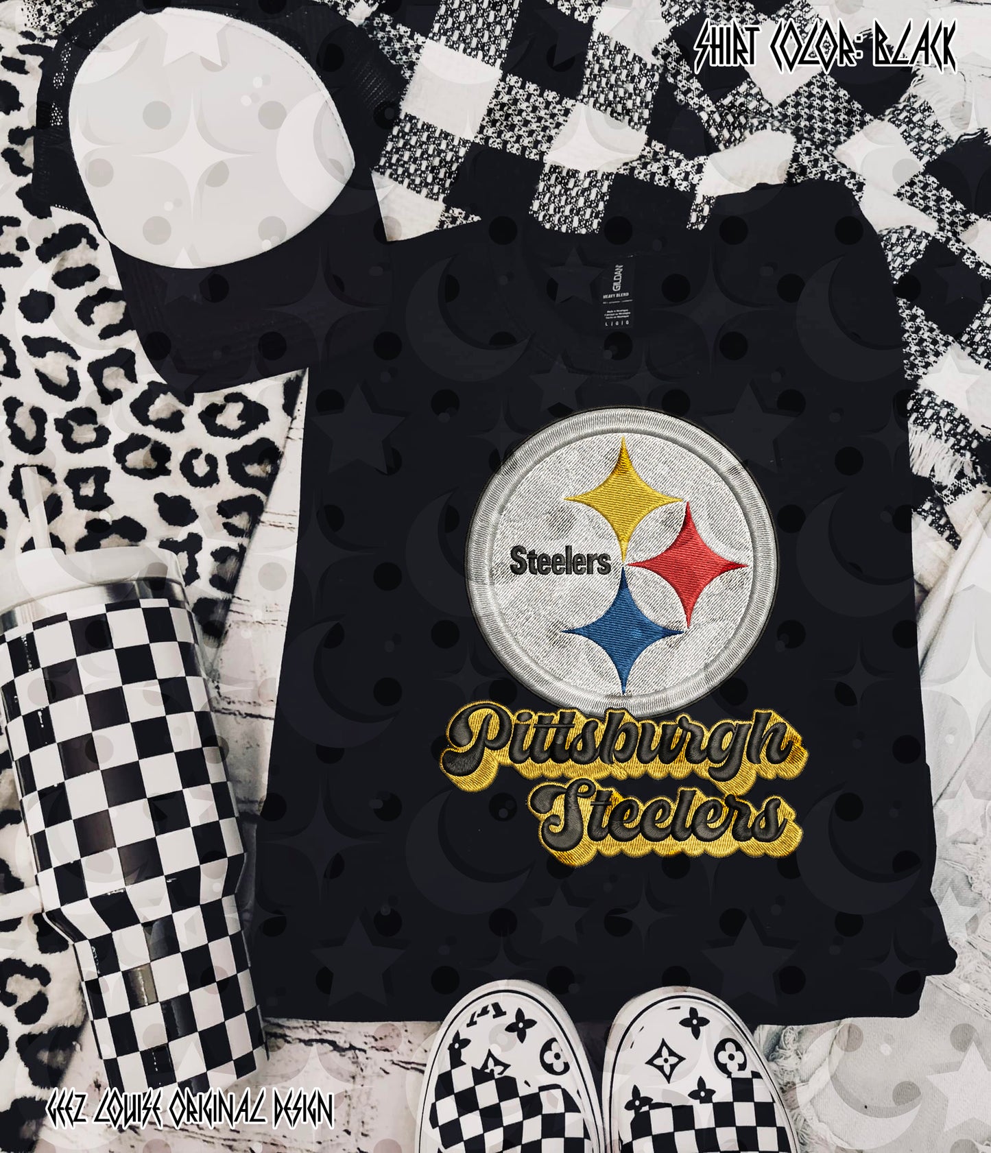 Football Team Faux Embroidery Digital Design – Team Variants & Bundle Option