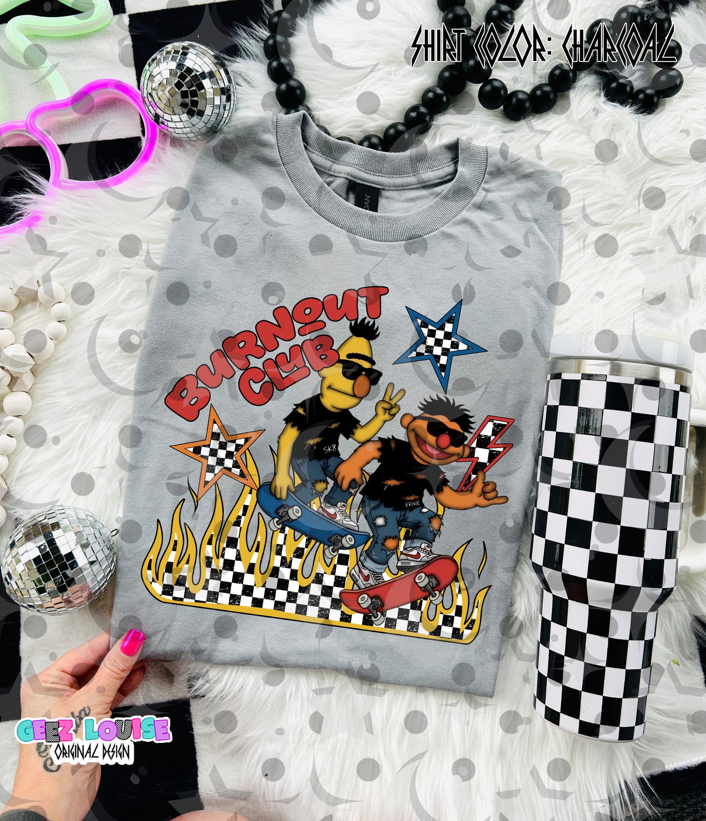 Burnout Club Retro Character PNG Bundle | Grunge Skateboard Designs