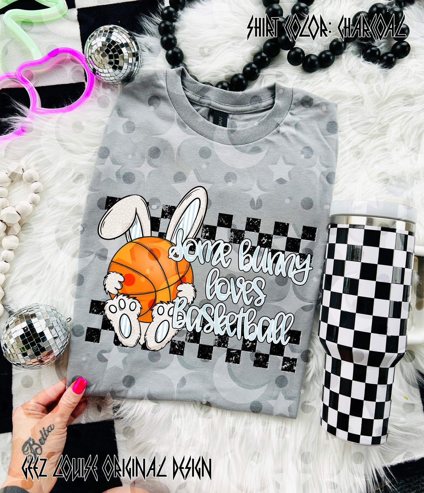 Some Bunny Loves Basketball – Basketball Bunny Digital Design PNG