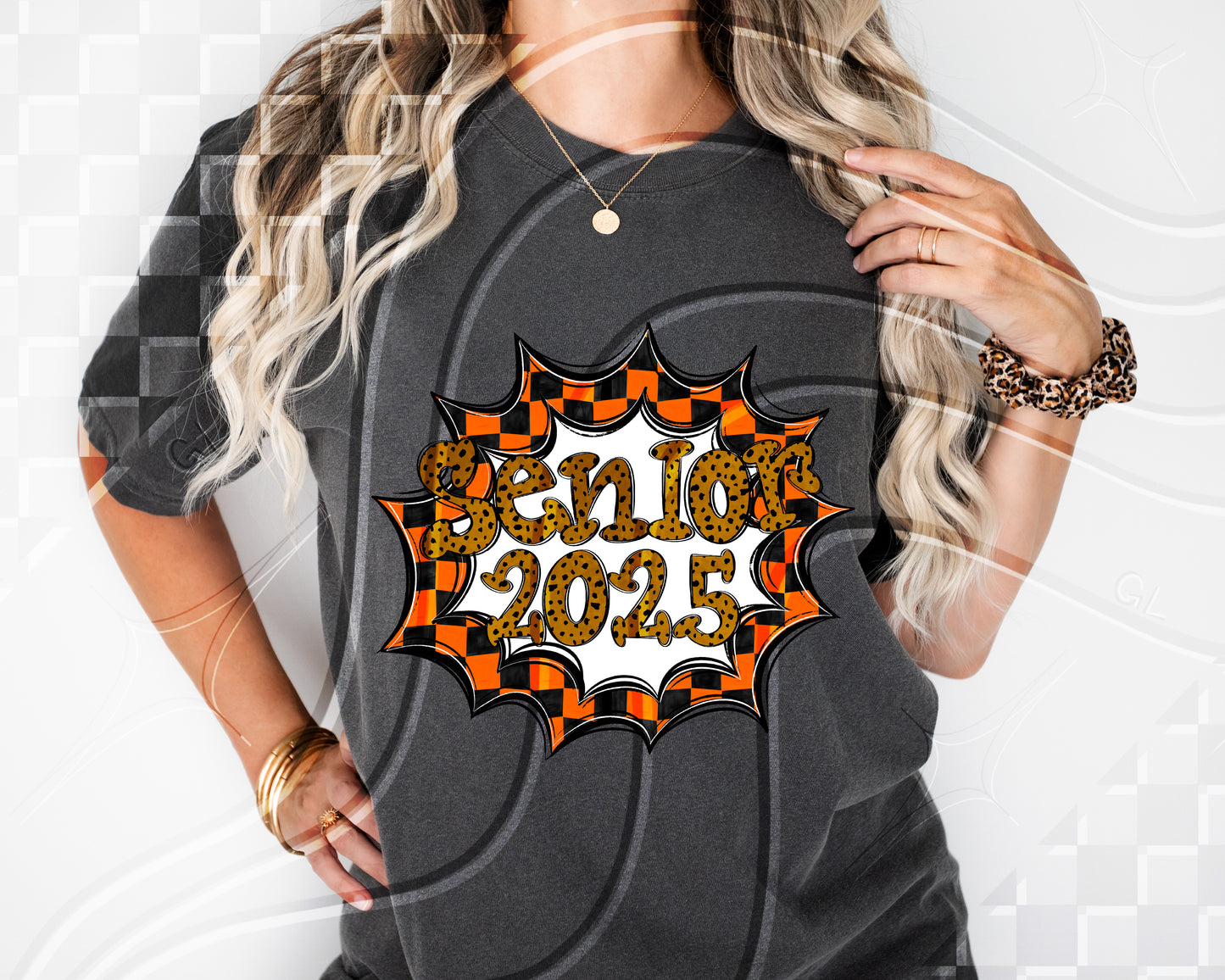 Senior 2025- Orange Frame - Digital Download- PNG - 300 DPI