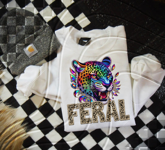 Feral - faux embroidery - Digital Download- PNG - 300 DPI
