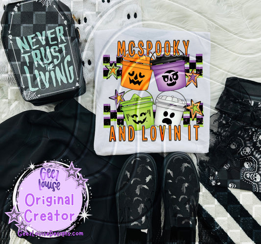 McSpooky and Lovin’ It | Retro Halloween Boo Bucket Digital Design