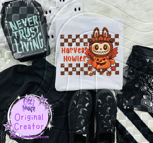 Harvest Howler PNG – Cute Fall Halloween Digital Design