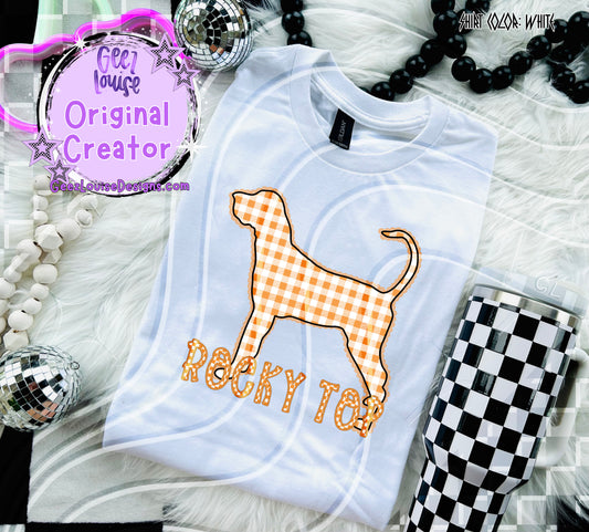 Rocky Top – Tennessee plaid Dog Digital Design
