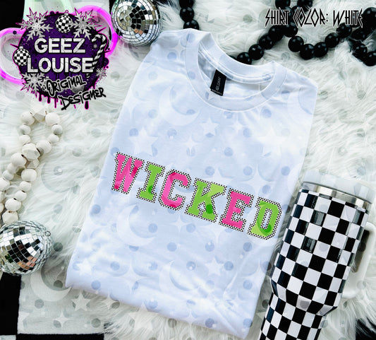 Wicked Checkered Letter Digital Design – Pink & Green Retro PNG