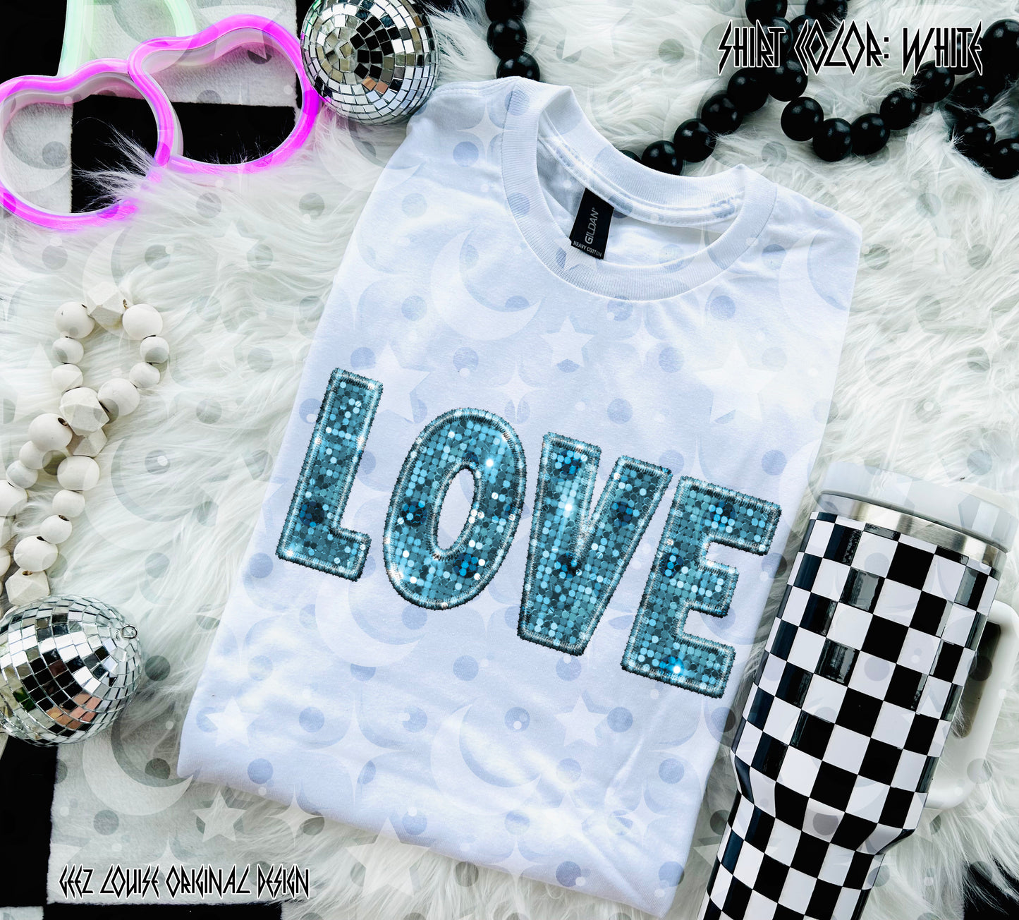 LOVE Mini Bundle • Sequin-Style Digital Designs (Set of 3)
