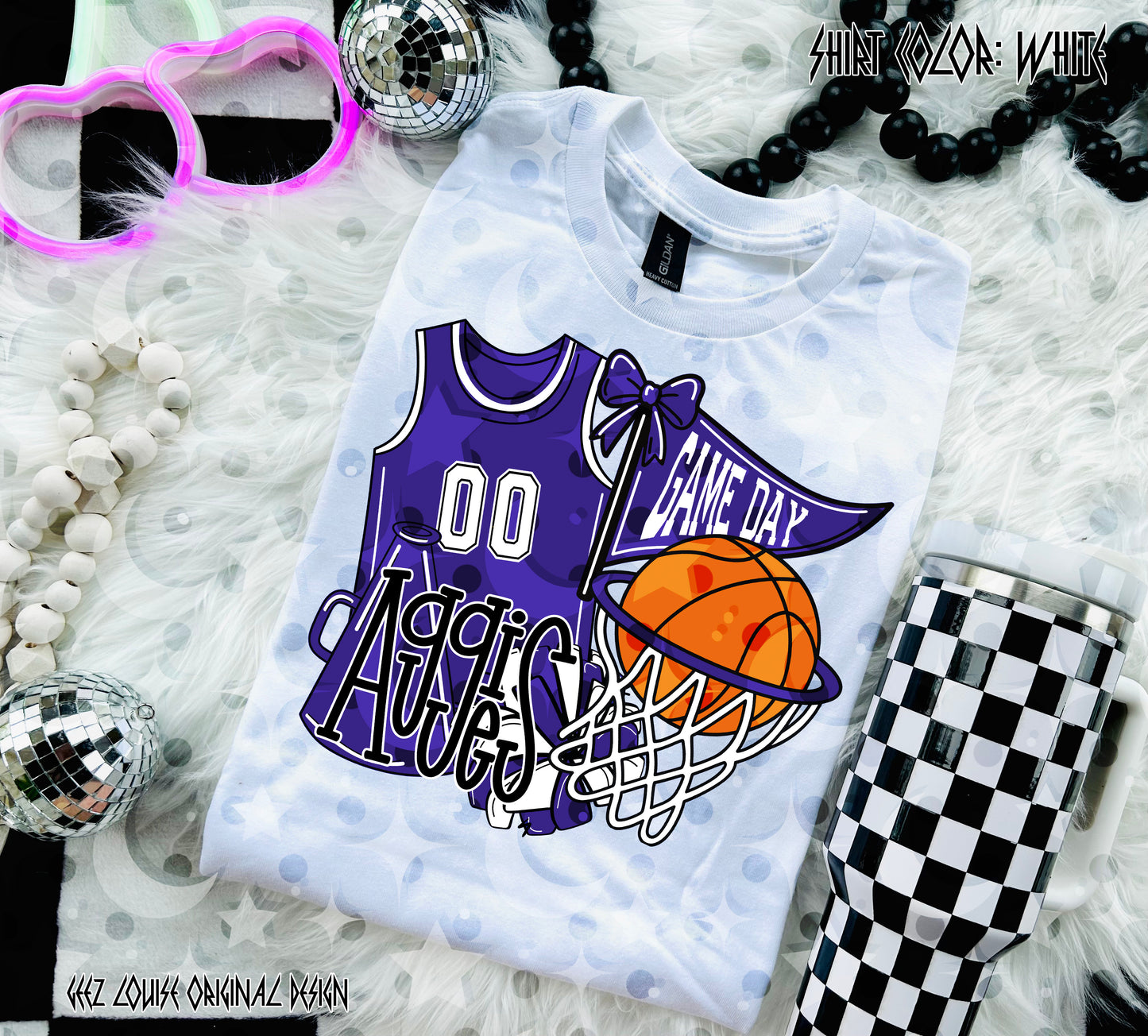 Basketball Game Day Digital Design | Custom Team Spirit PNGs (100+ Teams) -Dark Blue