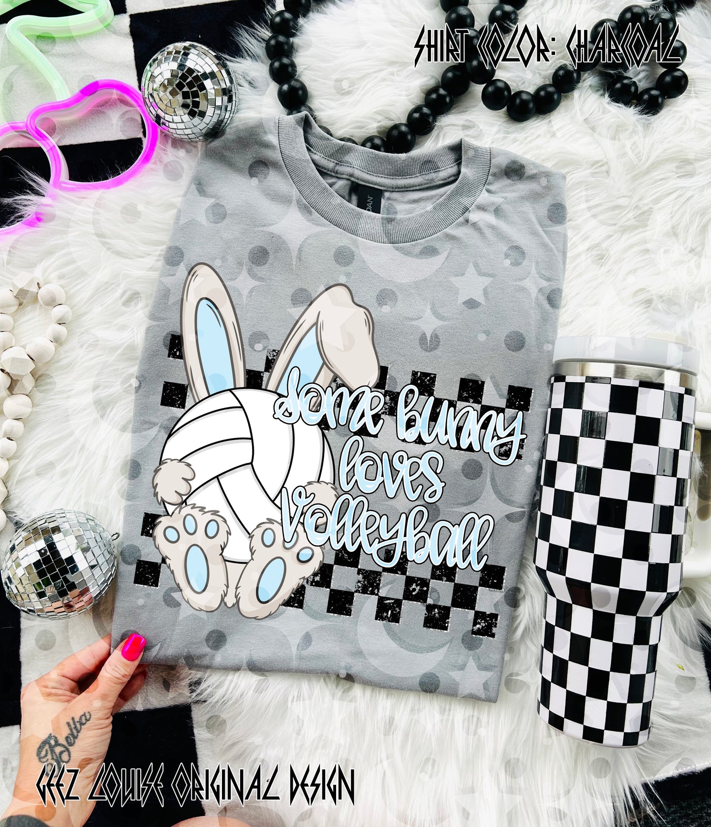 Some Bunny Loves Volleyball Digital Design PNG