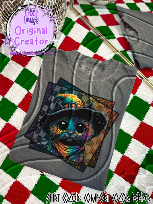 Rainbow Witch Cat – Halloween Digital Design