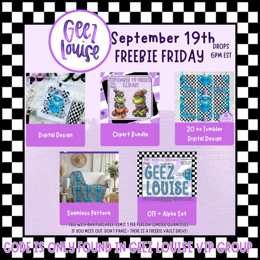 Freebie options- September 19th - all exclusive
