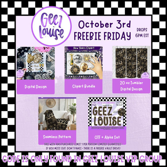 Freebie options- October 3rd - all exclusive