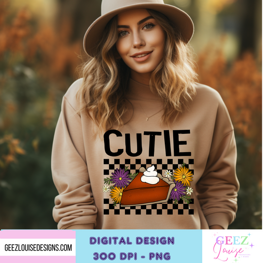 Cutie pie thanksgiving  - Digital Download- PNG