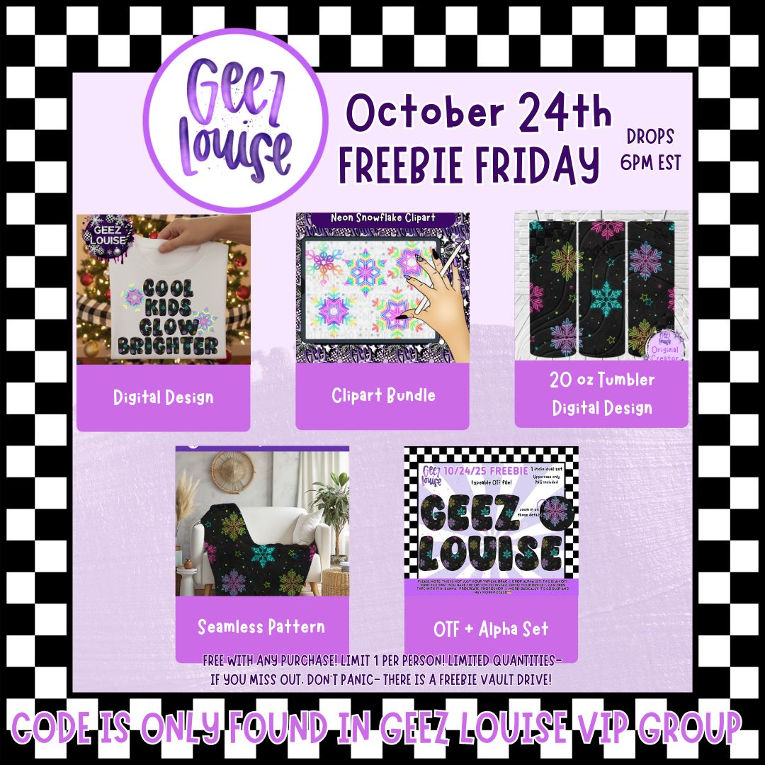 Freebie options- October 24th - all exclusive