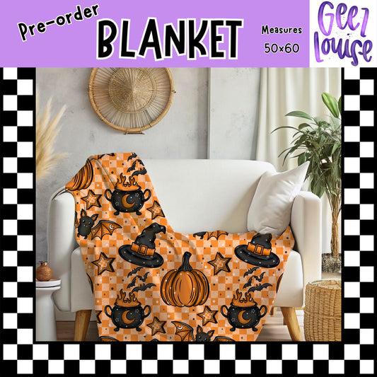Witchy Halloween – 50x60 Super Soft Throw Blanket (Pre-Order)