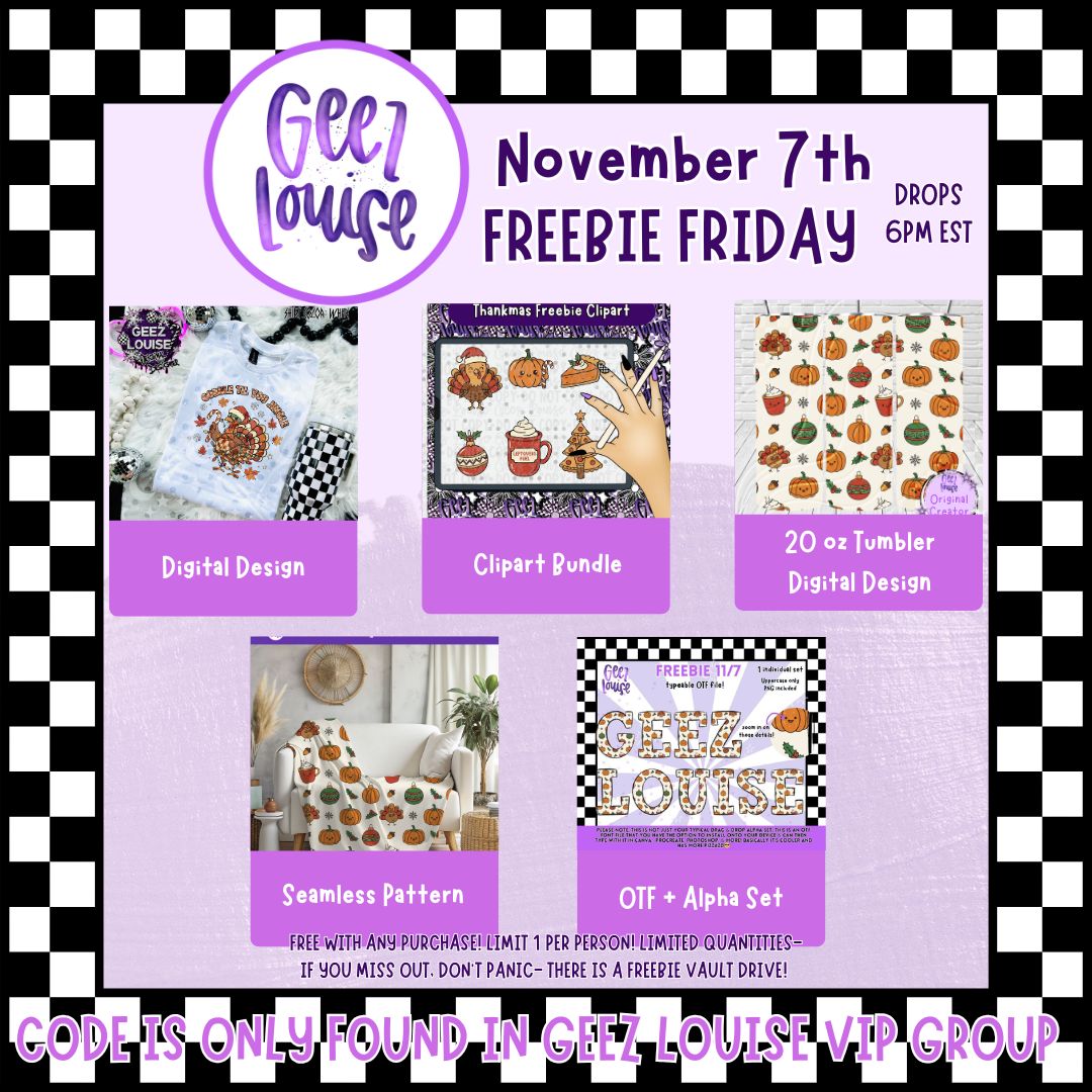 Freebie options- November 7th - all exclusive