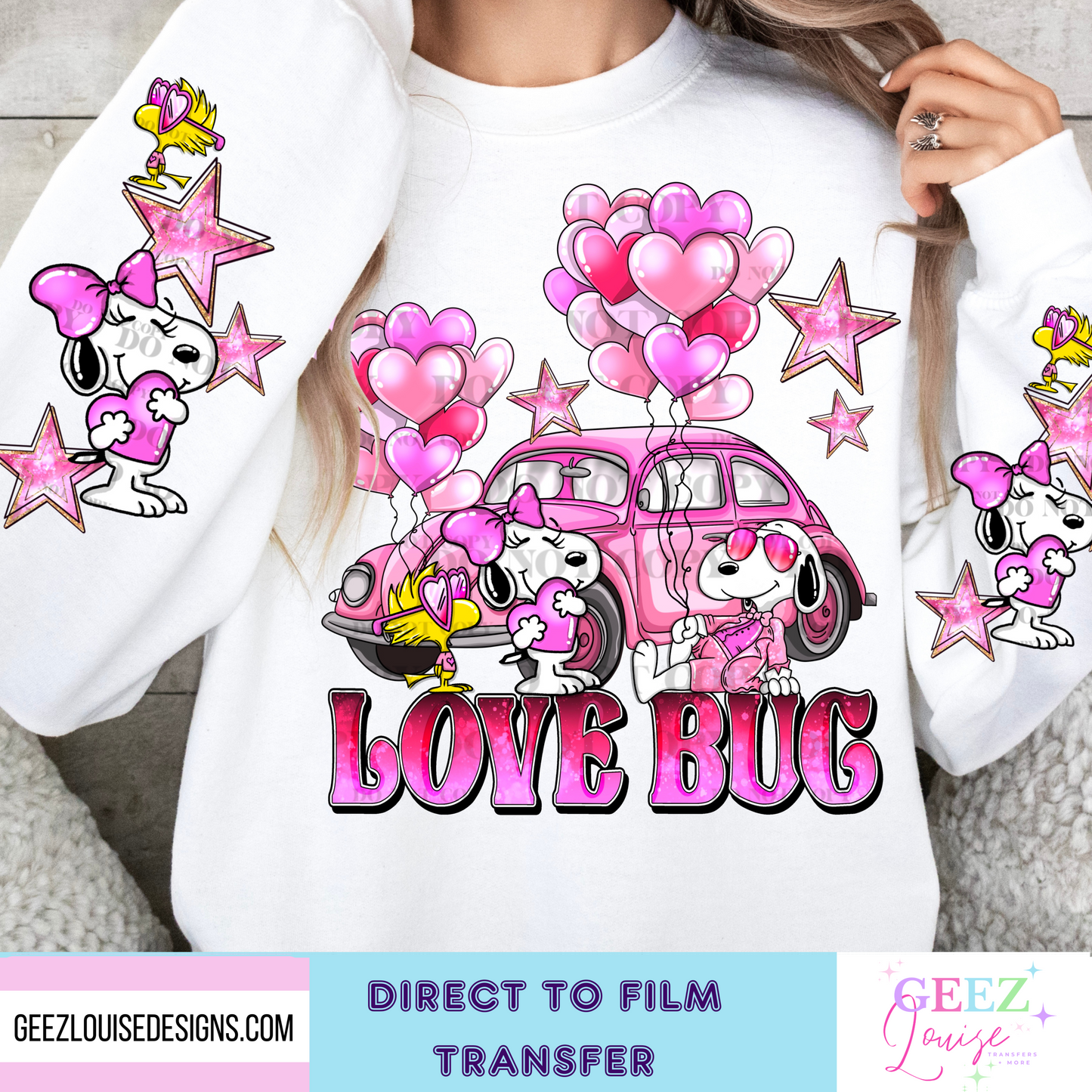 Love bug - Direct to Film Transfer - made to order