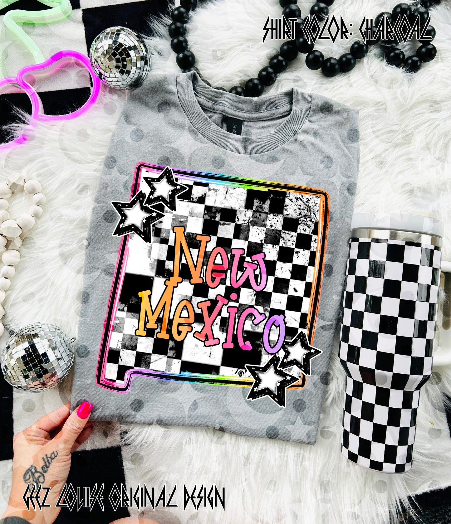 Checkerboard USA State PNGs — 50 States (Choose Your State!)