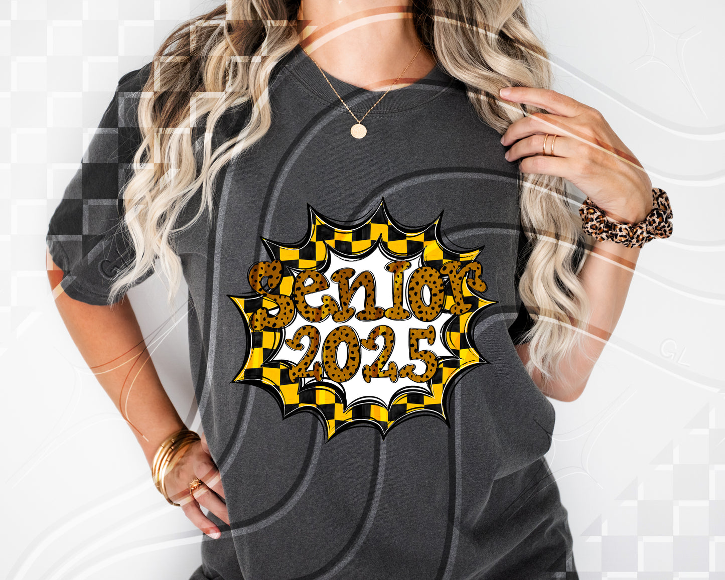Senior 2025- Yellow Frame - Digital Download- PNG - 300 DPI