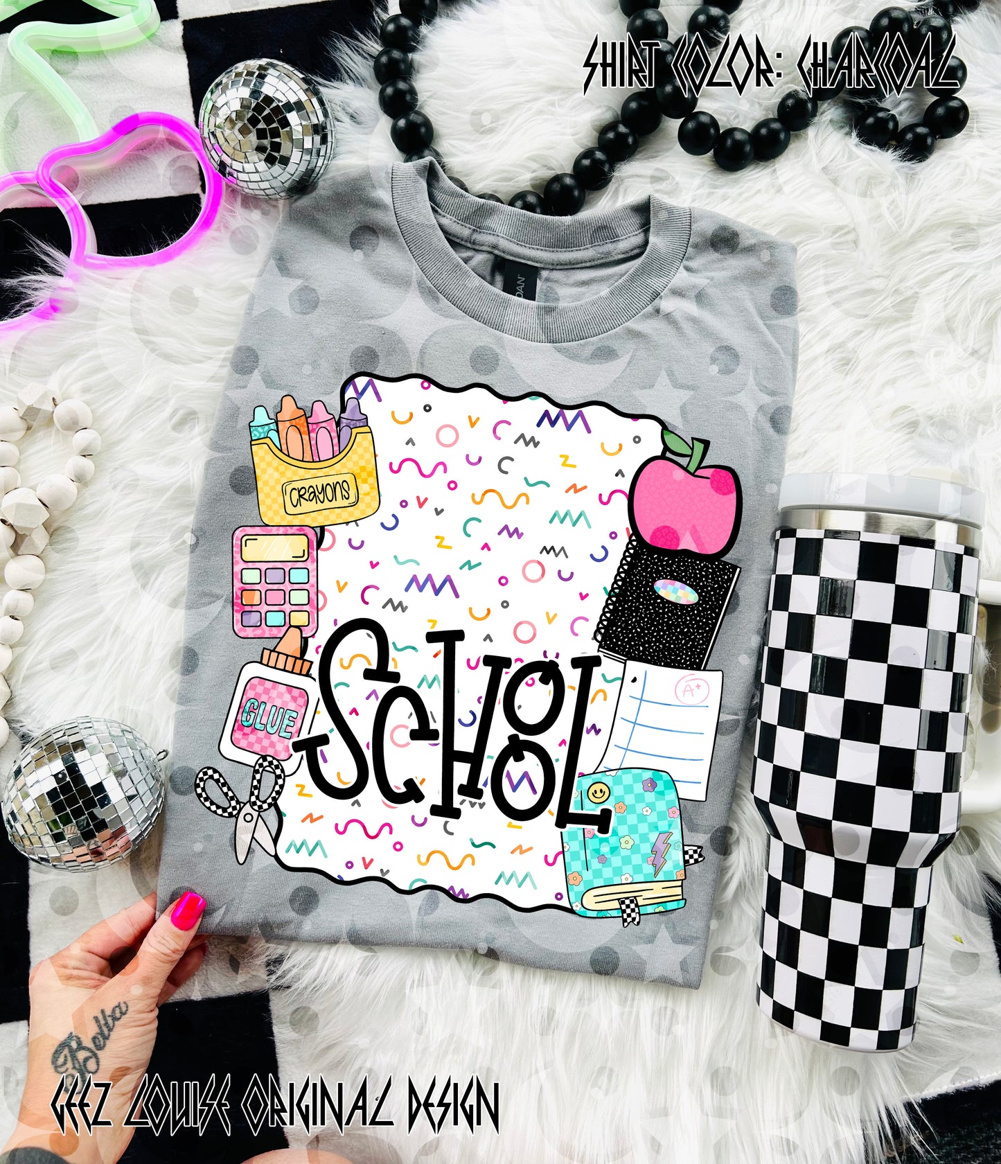 School Is Cool – Teacher & Grade Level PNG