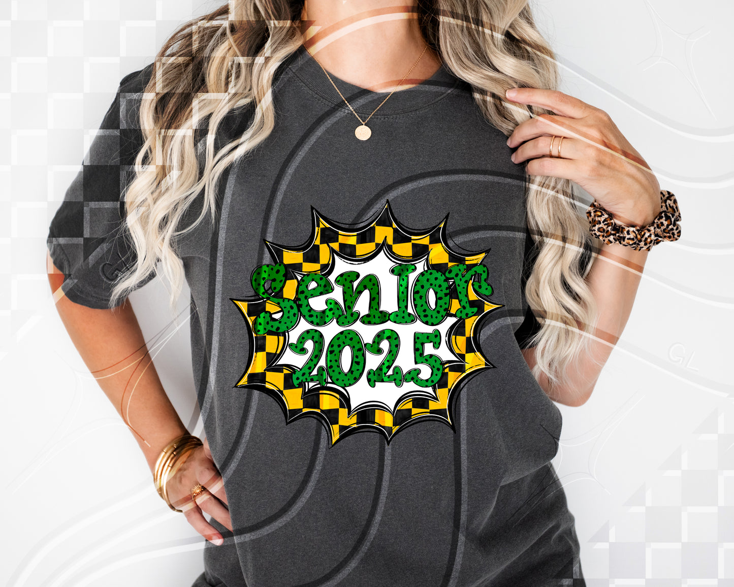 Senior 2025- Yellow Frame - Digital Download- PNG - 300 DPI