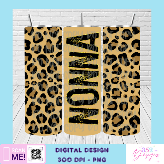 Nonna leopard tumbler - Digital Download- PNG