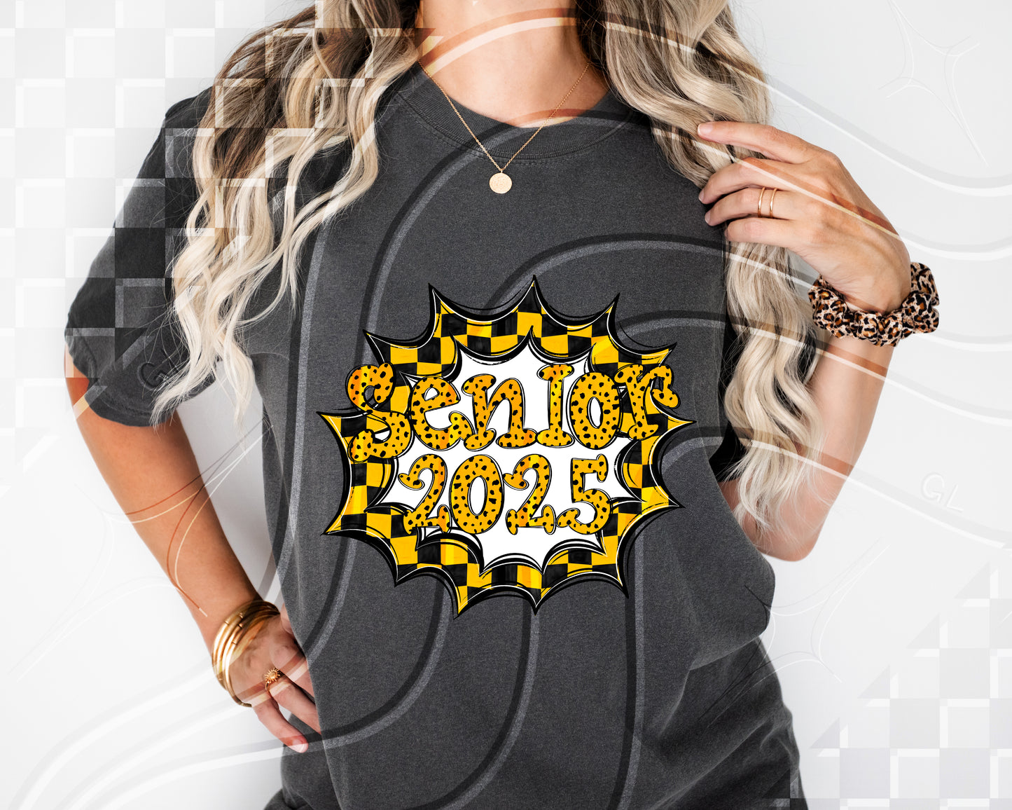 Senior 2025- Yellow Frame - Digital Download- PNG - 300 DPI