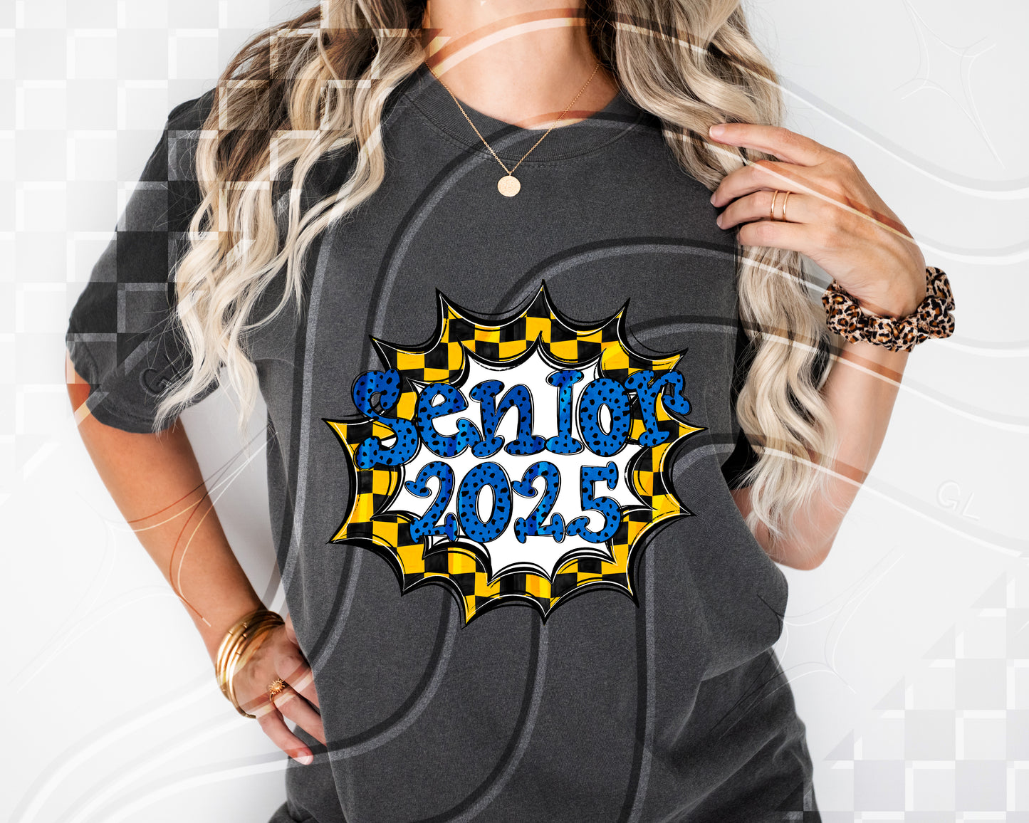 Senior 2025- Yellow Frame - Digital Download- PNG - 300 DPI