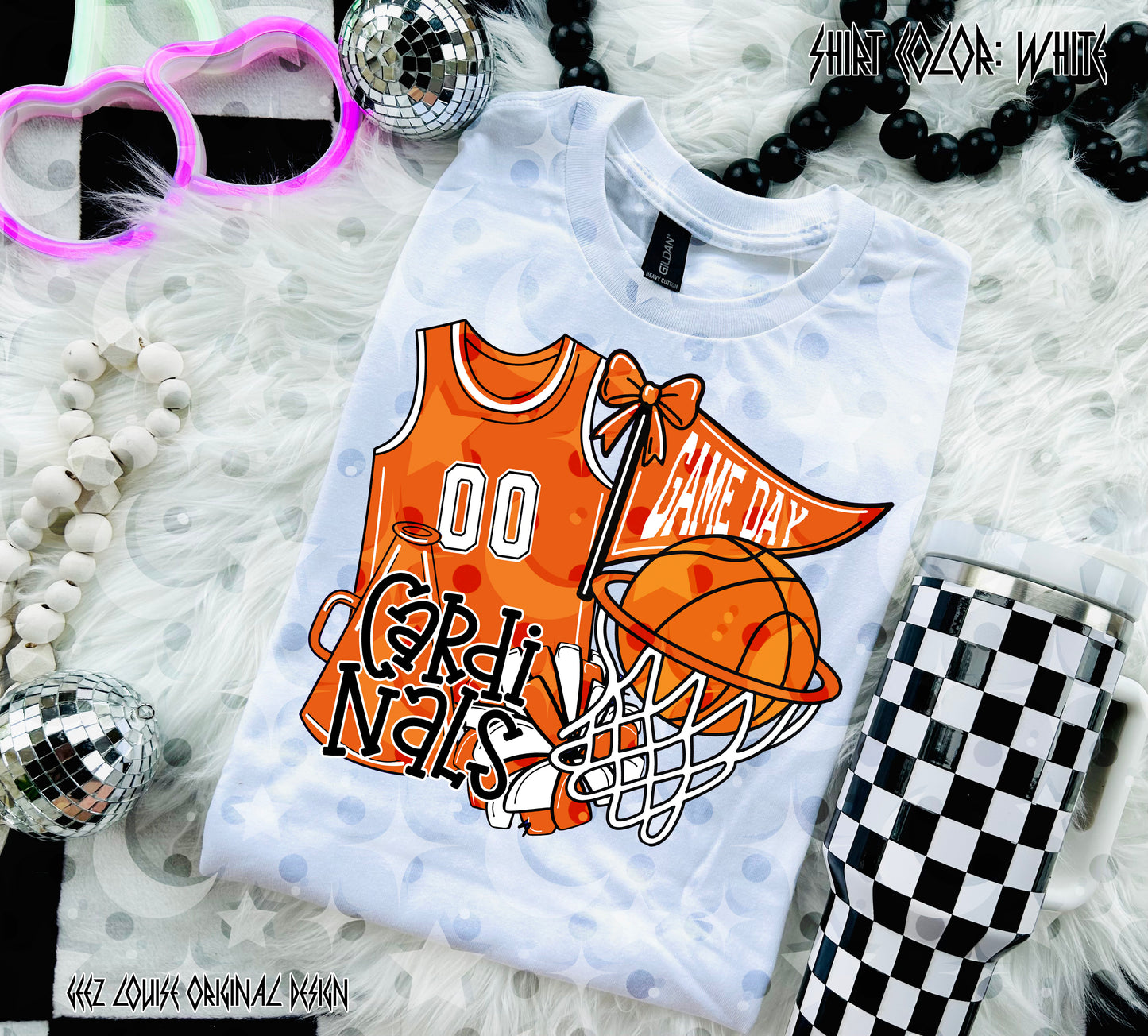 Basketball Game Day Digital Design | Custom Team Spirit PNGs (100+ Teams) - Orange