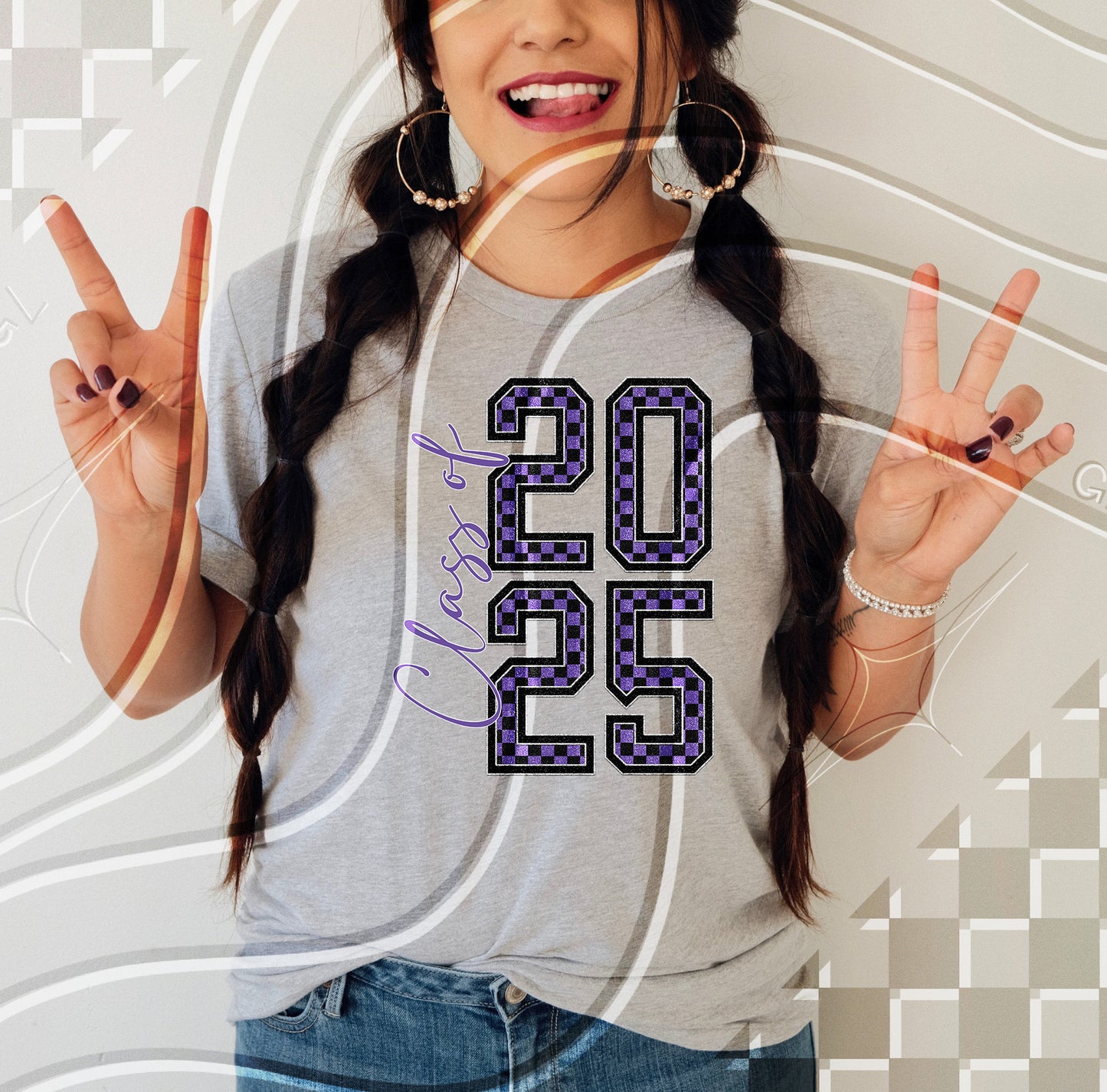 Class of 2025 - Faux embroidery - Digital Download- PNG