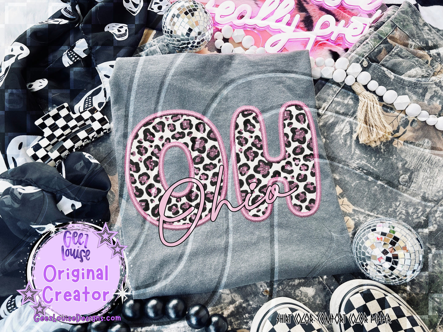 Leopard Appliqué State Bundle – All 50 States PNG