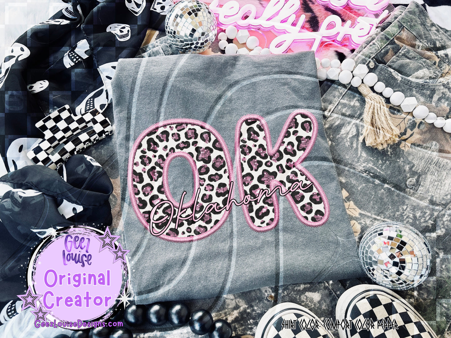 Leopard Appliqué State Bundle – All 50 States PNG