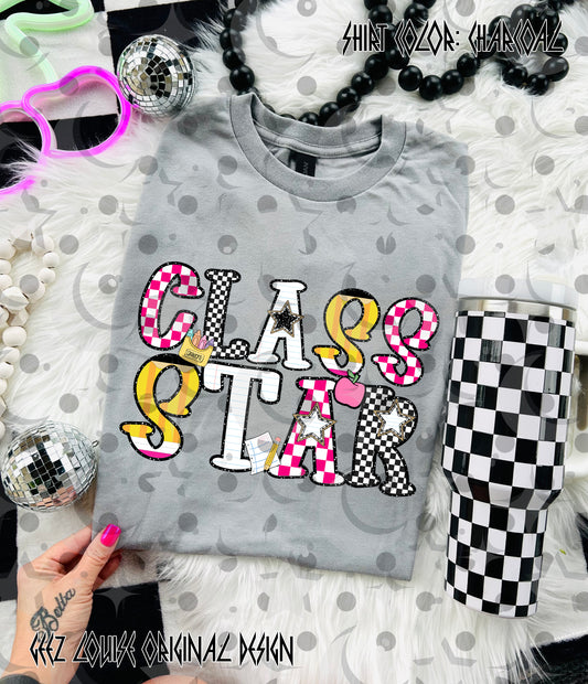 Class Star PNG Design | Back to School Shirt Design | Teacher & Student Sublimation File