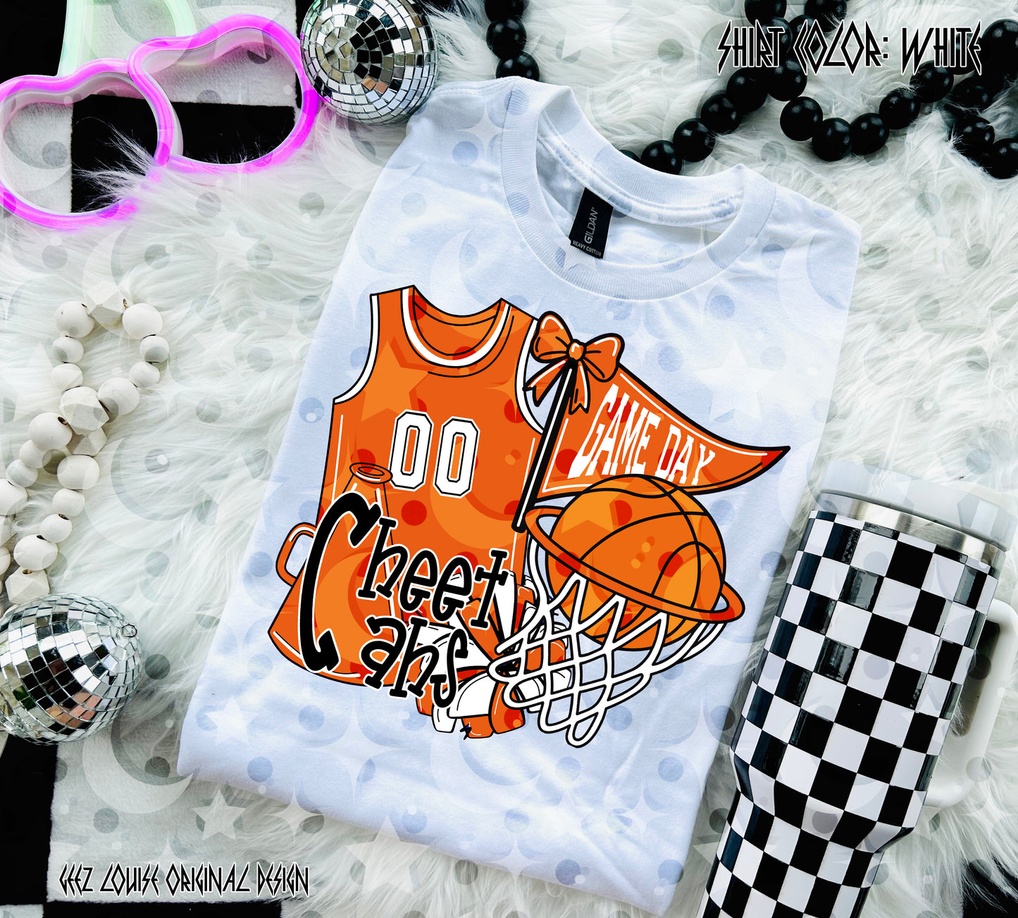 Basketball Game Day Digital Design | Custom Team Spirit PNGs (100+ Teams) - Orange