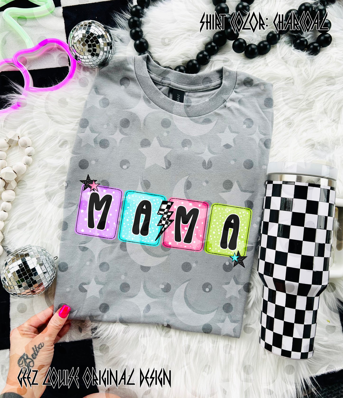 Mama / Mini – Retro Block PNG