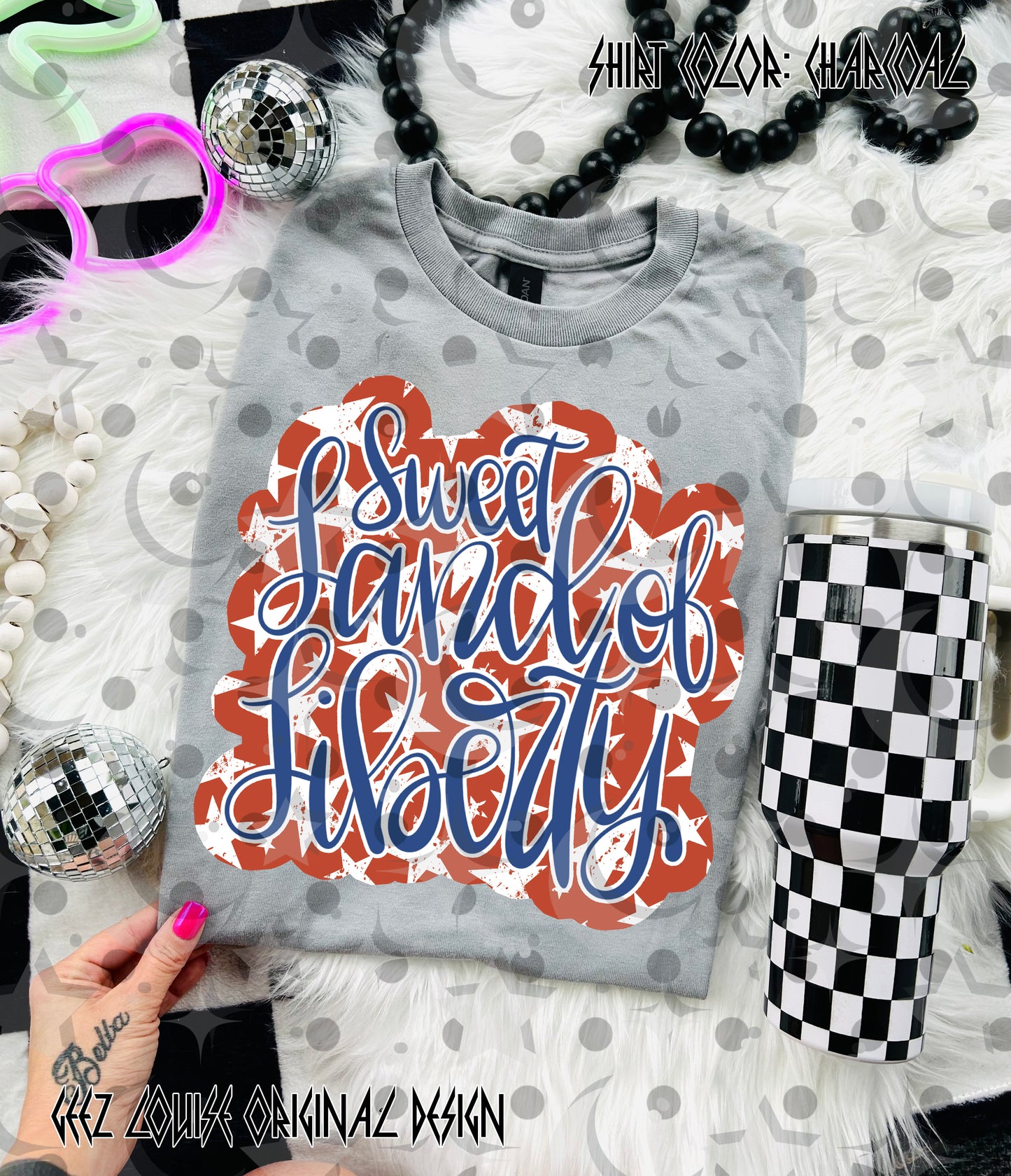 Sweet Land of Liberty PNG Bundle | 3 Patriotic Script Designs | Red White Blue Sublimation | 4th of July Shirt Designs