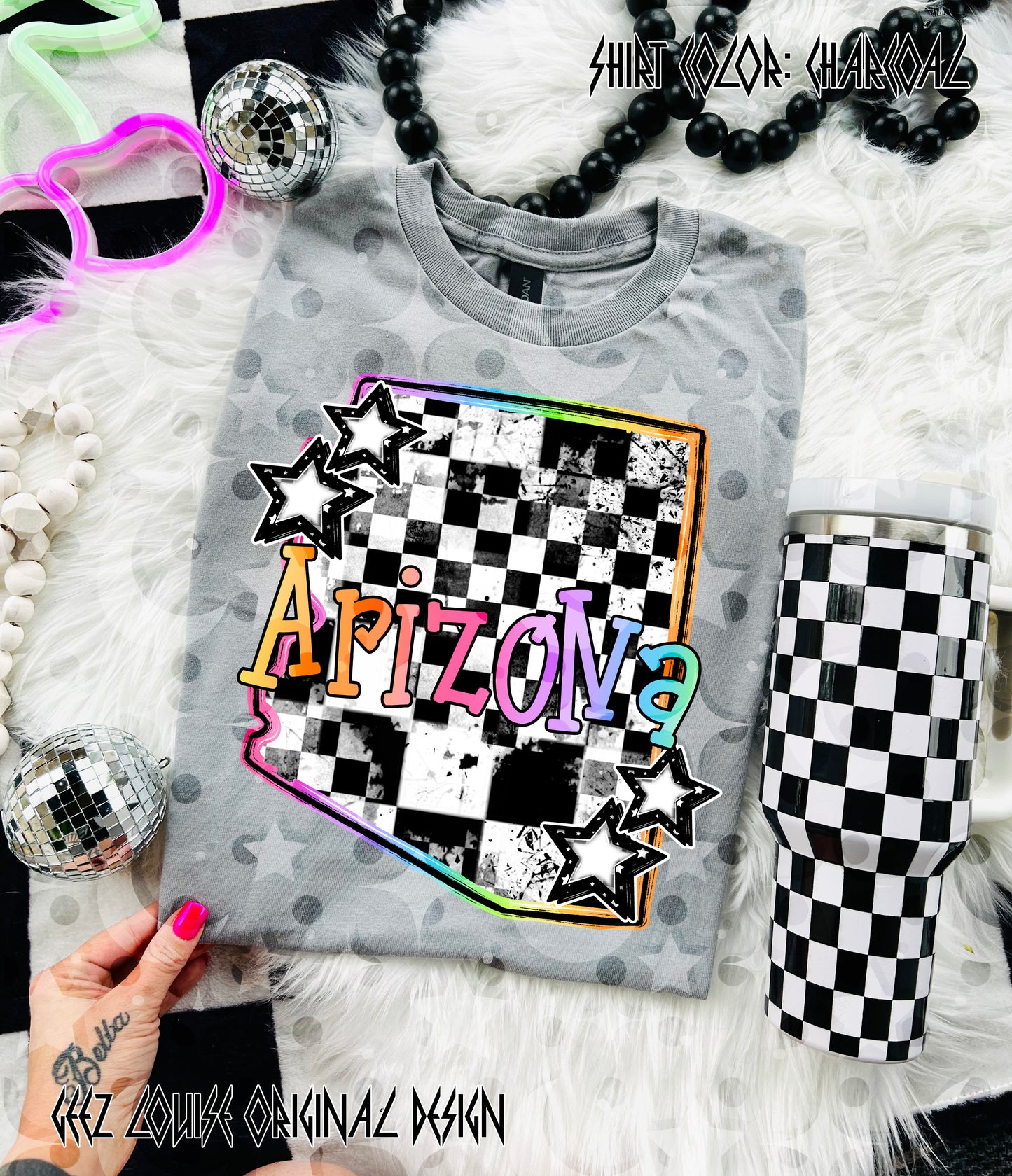 Checkerboard USA State PNGs — 50 States (Choose Your State!)
