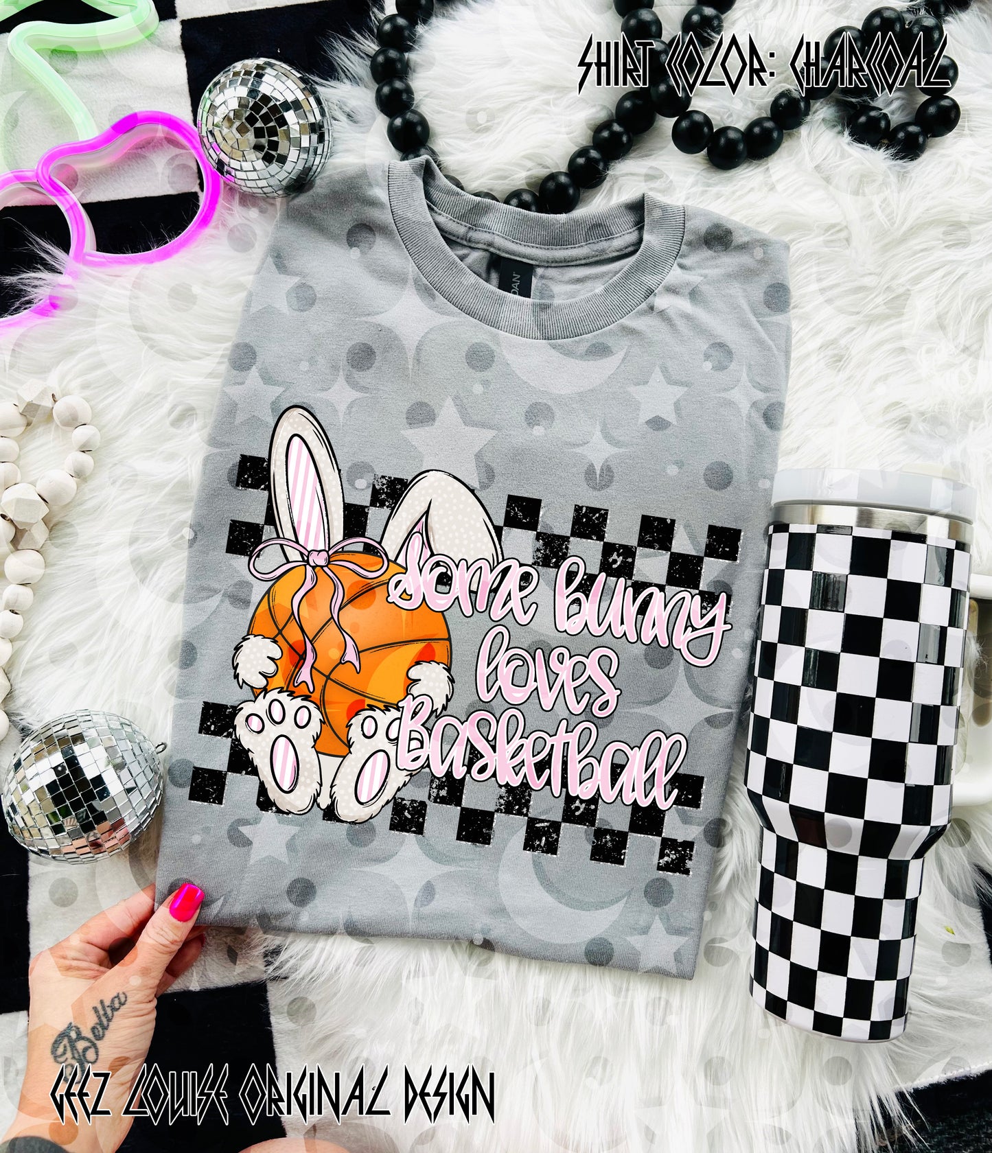 Some Bunny Loves Basketball – Basketball Bunny Digital Design PNG