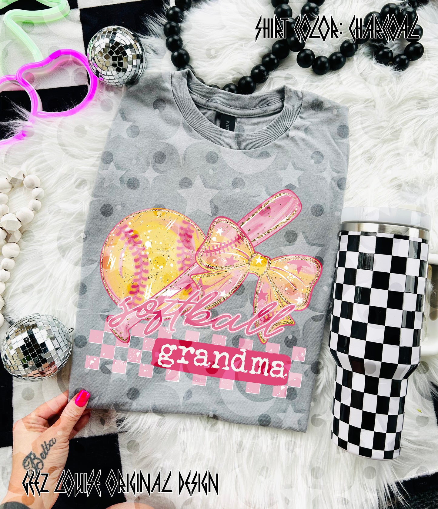 Pink Softball Bow Design | Softball Mama, Sister, Brother, Grandma PNG