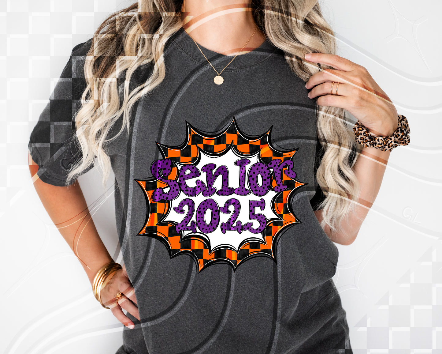 Senior 2025- Orange Frame - Digital Download- PNG - 300 DPI