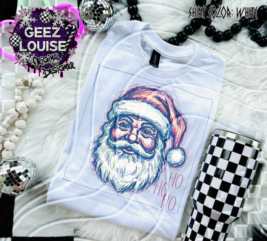 Scribble Santa Digital Design – Hand-Drawn Sketch Style