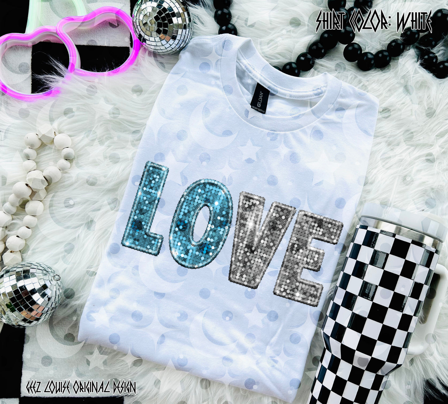 LOVE Mini Bundle • Sequin-Style Digital Designs (Set of 3)