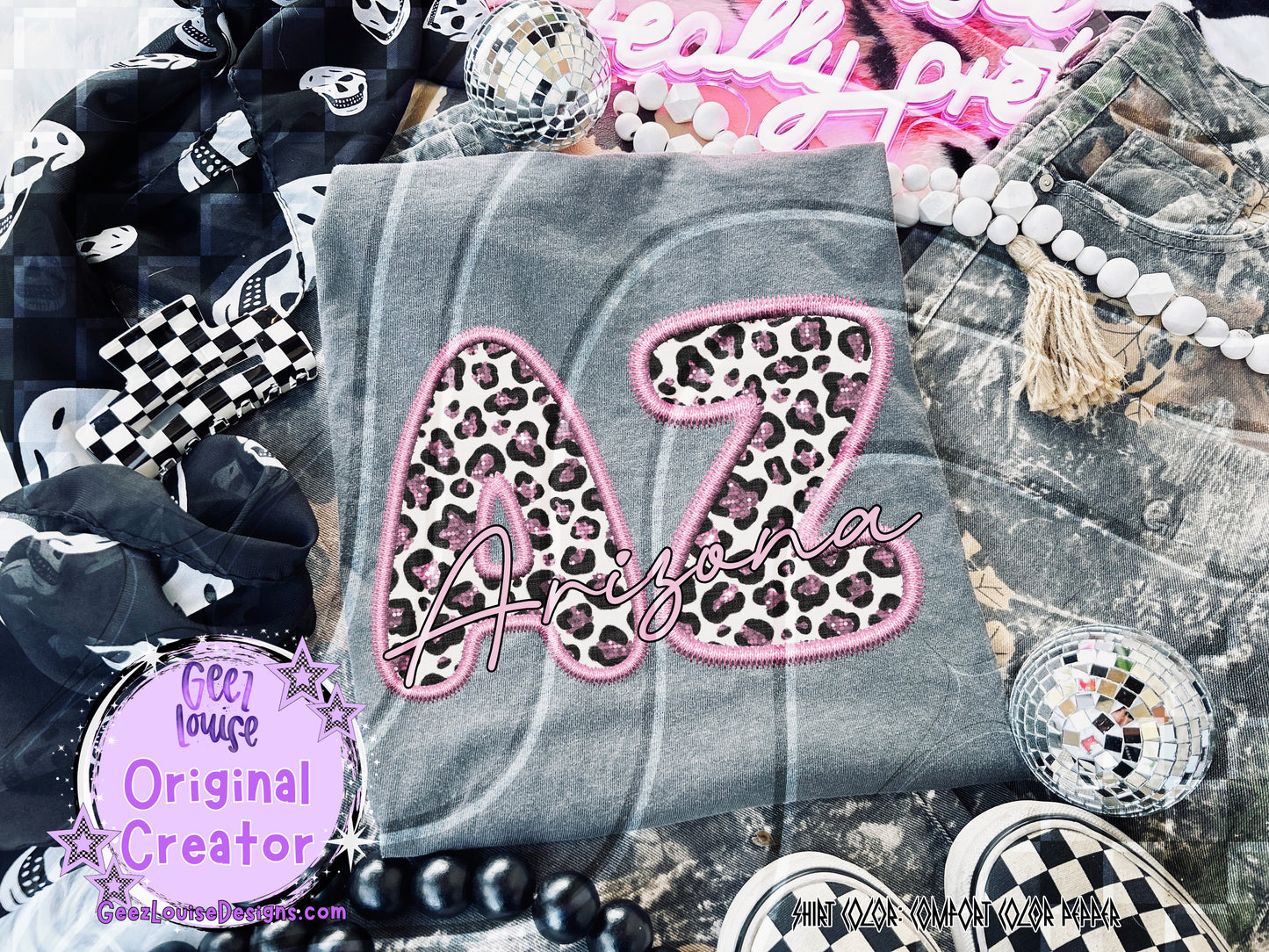 Leopard Appliqué State Bundle – All 50 States PNG