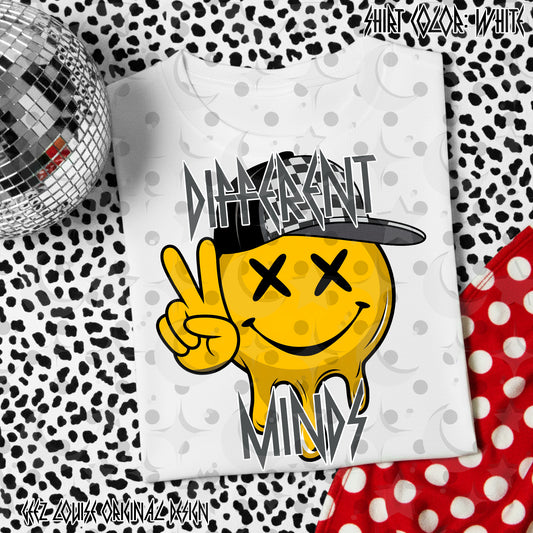 Different Minds – Peace Sign Smiley – Digital Design