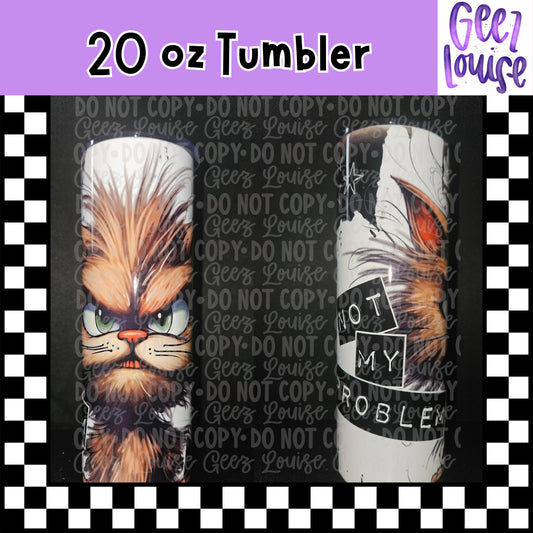 Grumpy Cat “Do Not Pet My Problem” 20 oz Stainless Steel Tumbler – Lid & Straw Included