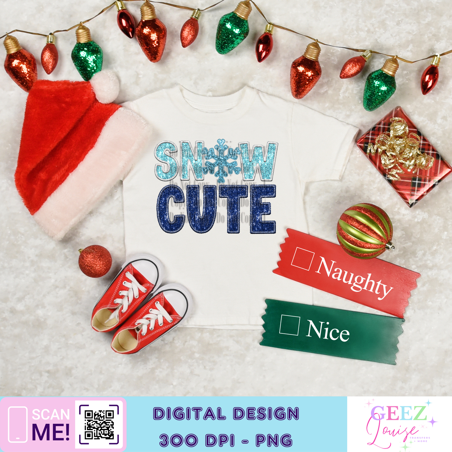 Mr and Mrs know it all  sequin Christmas - Digital Download- PNG