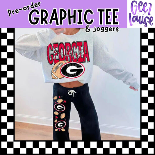 Bulldogs Game Day Set – Graphic Tee or Sweatshirt| Pre-Order | Made to Order