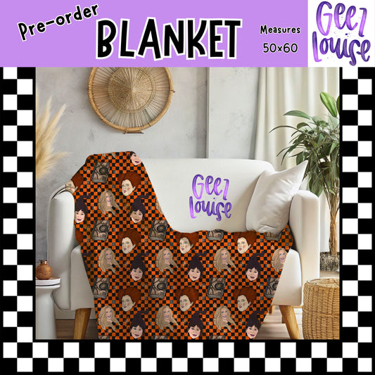 Witchy Trio Halloween Throw Blanket – 50x60 Pre-Order