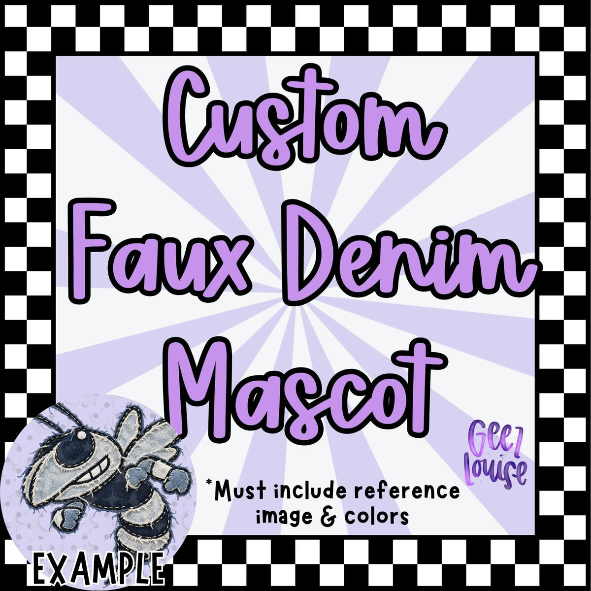 Custom Frayed Edge Mascot PNG | Local School & Team Designs